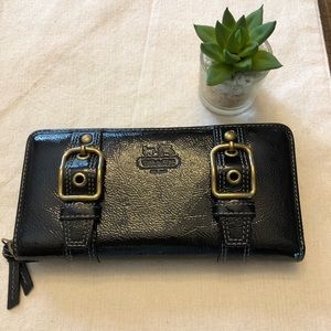 Black Patent Leather Coach wallet